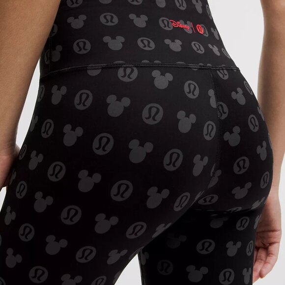 Disney X Lululemon Wunder Train High-Rise Tight 25" NWT Disney Print Black - Picture 4 of 7